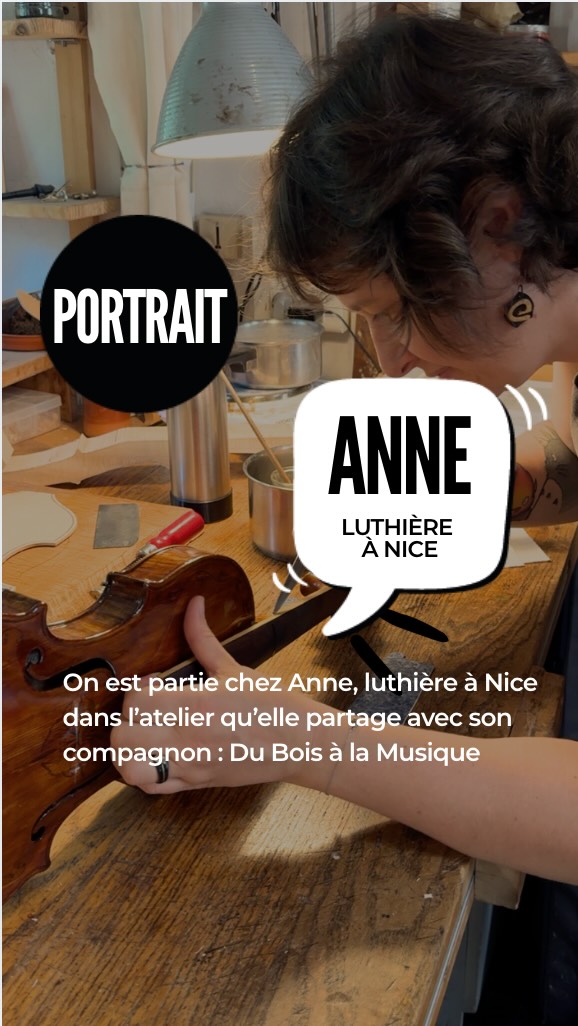 Anne est luthière d’instruments à cordes frottées et...