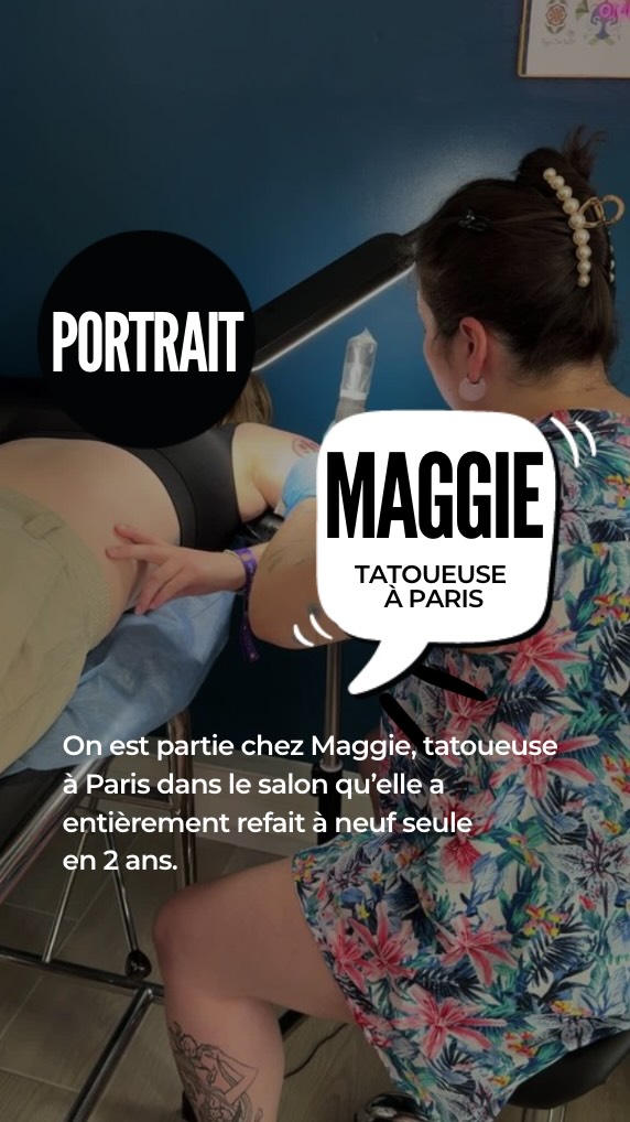 @maggie.ink.art est tatoueuse à Paris dans son salon...
